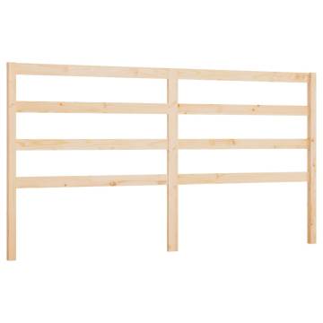 Stylish Solid Wood Pine Bed Headboard - 206x4x100 cm