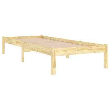 Solid Wood Bed Frame 90x190 cm - Modern & Sturdy