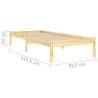 Solid Wood Bed Frame 90x190 cm - Modern & Sturdy