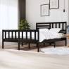 Bed Frame Black Solid Wood 160x200 cm Colour black Size 160 x 200 cm 