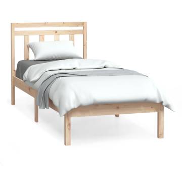 Solid Wood Bed Frame 90x190 cm - Elegant & Sturdy Design