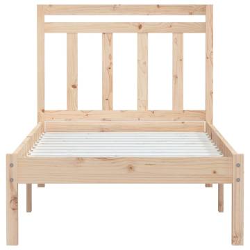 Solid Wood Bed Frame 90x190 cm - Elegant & Sturdy Design