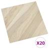 Self-Adhesive Beige Striped PVC Flooring Planks - 20 pcs