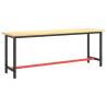 Heavy Duty Work Bench Frame - Matte Black & Red | 210x50x79 cm