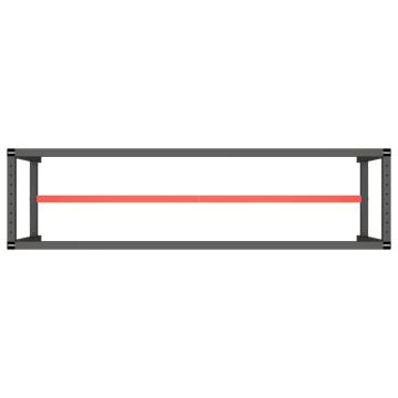 Heavy Duty Work Bench Frame - Matte Black & Red | 210x50x79 cm