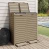 Outdoor Garbage Bin Light Brown 78x41x86 cm Polypropylene Colour light brown Number of bins 2 