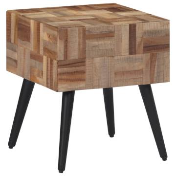 Stylish Side Table 40x40x45 cm Solid Reclaimed Teak