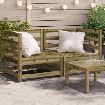 Garden Sofas Corner Set - Stylish & Durable Impregnated Pine