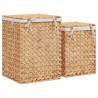 Laundry Baskets 2 pcs Water Hyacinth | Rustic Charm