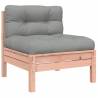 Armless Garden Sofa with Cushions - Solid Douglas Wood