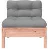 Armless Garden Sofa with Cushions - Solid Douglas Wood