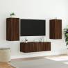 3 Piece TV Wall Cabinets with LED Lights - Brown Oak | HipoMarket