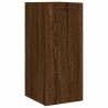 3 Piece TV Wall Cabinets with LED Lights - Brown Oak | HipoMarket