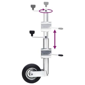 Jockey Wheel 60mm with Split Clamp & Wheel Chocks - Hipomarket