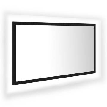 LED Bathroom Mirror Black 80x8.5x37 cm - Stylish & Functional