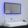 LED Bathroom Mirror Black 80x8.5x37 cm - Stylish & Functional