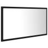 LED Bathroom Mirror Black 80x8.5x37 cm - Stylish & Functional