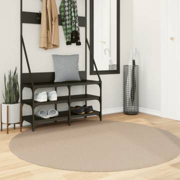 Rug HUARTE Short Pile Soft & Washable Sand Ø 160 cm | HipoMarket