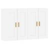 Elegant Wall Mounted Cabinets - 2 pcs White Engineered Wood