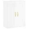 Stylish Highboard High Gloss White - 69.5x34x180 cm