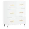 Stylish Highboard High Gloss White - 69.5x34x180 cm