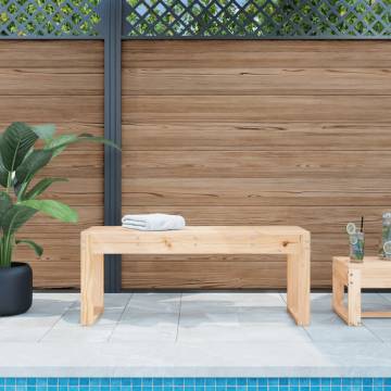 Solid Wood Pine Garden Bench - 110x38x45 cm | Hipo Market