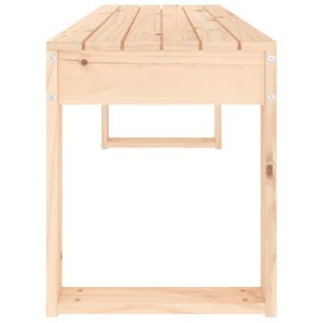 Solid Wood Pine Garden Bench - 110x38x45 cm | Hipo Market