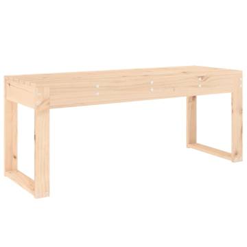 Solid Wood Pine Garden Bench - 110x38x45 cm | Hipo Market