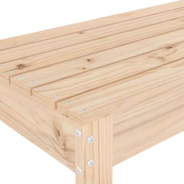 Solid Wood Pine Garden Bench - 110x38x45 cm | Hipo Market