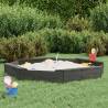 Grey Octagon Sandbox with Seats - Solid Pine Wood