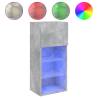 TV Cabinet with LED Lights - Concrete Grey 40.5x30x90 cm