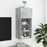 TV Cabinet with LED Lights - Concrete Grey 40.5x30x90 cm