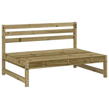 Garden Middle Sofa - 120x80 cm Impregnated Pine Wood