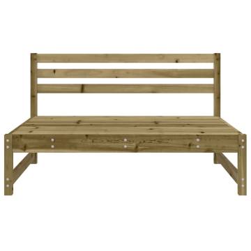 Garden Middle Sofa - 120x80 cm Impregnated Pine Wood