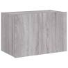 TV Wall Cabinet with LED Lights - Grey Sonoma 60x35x41 cm