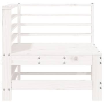 Garden Corner Sofas 2 pcs - White Solid Pine | HipoMarket