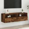 TV Wall Cabinet Smoked Oak 100x30x30 cm Engineered Wood Colour smoked oak Quantity in Package 1 Width 100 cm 