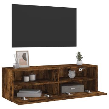 TV Wall Cabinet Smoked Oak | 100x30x30 cm | Hipomarket