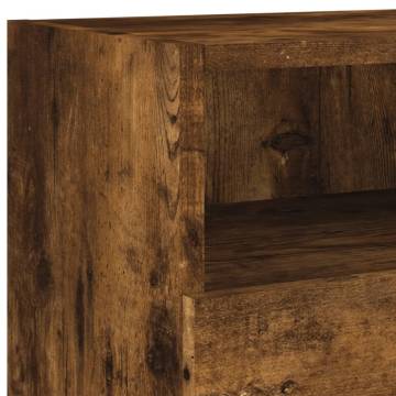 TV Wall Cabinet Smoked Oak | 100x30x30 cm | Hipomarket