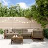 6 Piece Garden Lounge Set Honey Brown Solid Wood Pine Colour honey brown Number of 6 