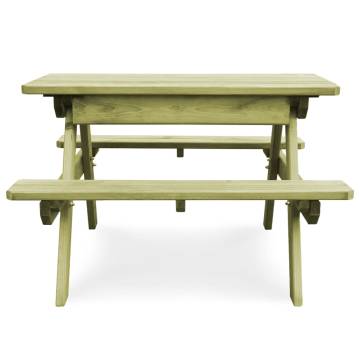 Children's Picnic Table with Benches - Durable Pinewood Set