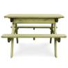 Children's Picnic Table with Benches - Durable Pinewood Set