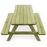 Children's Picnic Table with Benches - Durable Pinewood Set