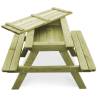 Children's Picnic Table with Benches - Durable Pinewood Set