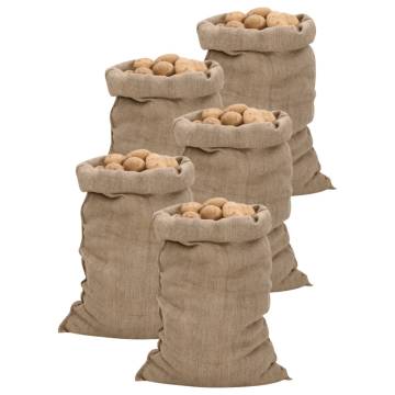 Jute Sacks 5 Pcs 60x105 cm - Eco-Friendly & Durable