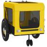 Pet Bike Trailer - Yellow and Black Oxford Fabric & Iron