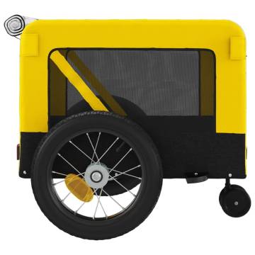 Pet Bike Trailer - Yellow and Black Oxford Fabric & Iron