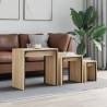 Nesting Coffee Tables 3 pcs Sonoma Oak Engineered Wood Colour sonoma oak Quantity in Package 1 