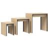 Nesting Coffee Tables 3 pcs - Sonoma Oak Engineered Wood