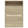 Shoe Cabinet with 2 Flip-Drawers - Sonoma Oak 80x34x116 cm